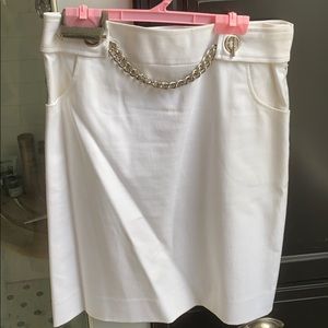White Carlisle Pencil Skirt Size 8